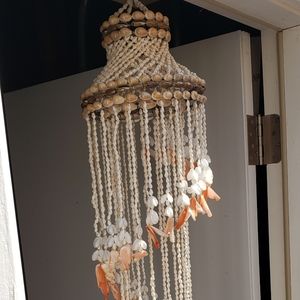 LAST ONE! - Natural Sea Shell Hanging Chandelier Windchime